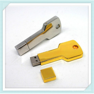 Metal colorido clave forma USB Flash Drive con tapa (EP043)